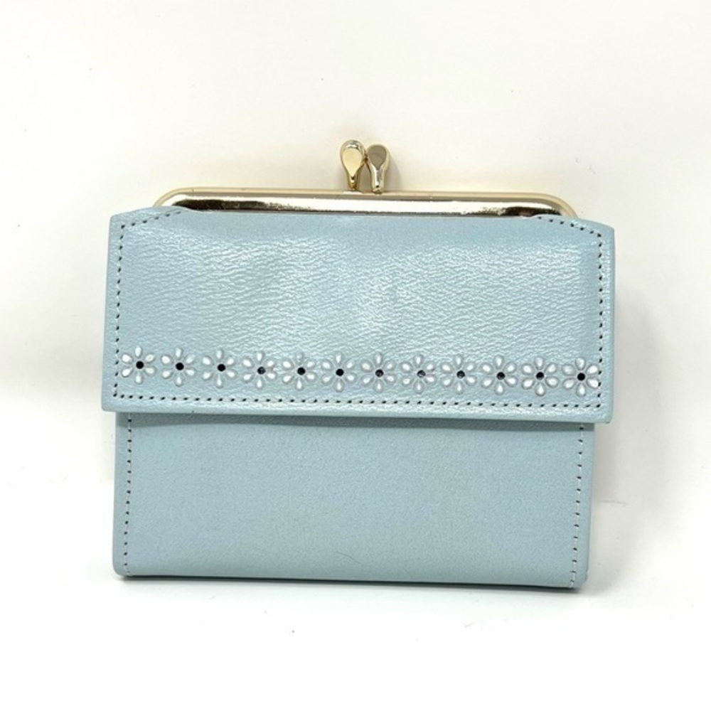 Vintage Amity Blue Wallet with Floral Design
